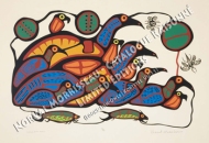 Norval Morrisseau Print - Loons-Fish-Owls_small