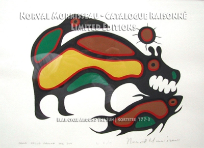 Norval Morrisseau Print - Bear Cycle Around The Sun