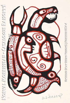 Norval Morrisseau Print - Untitled (Man Seeing Visions)_small